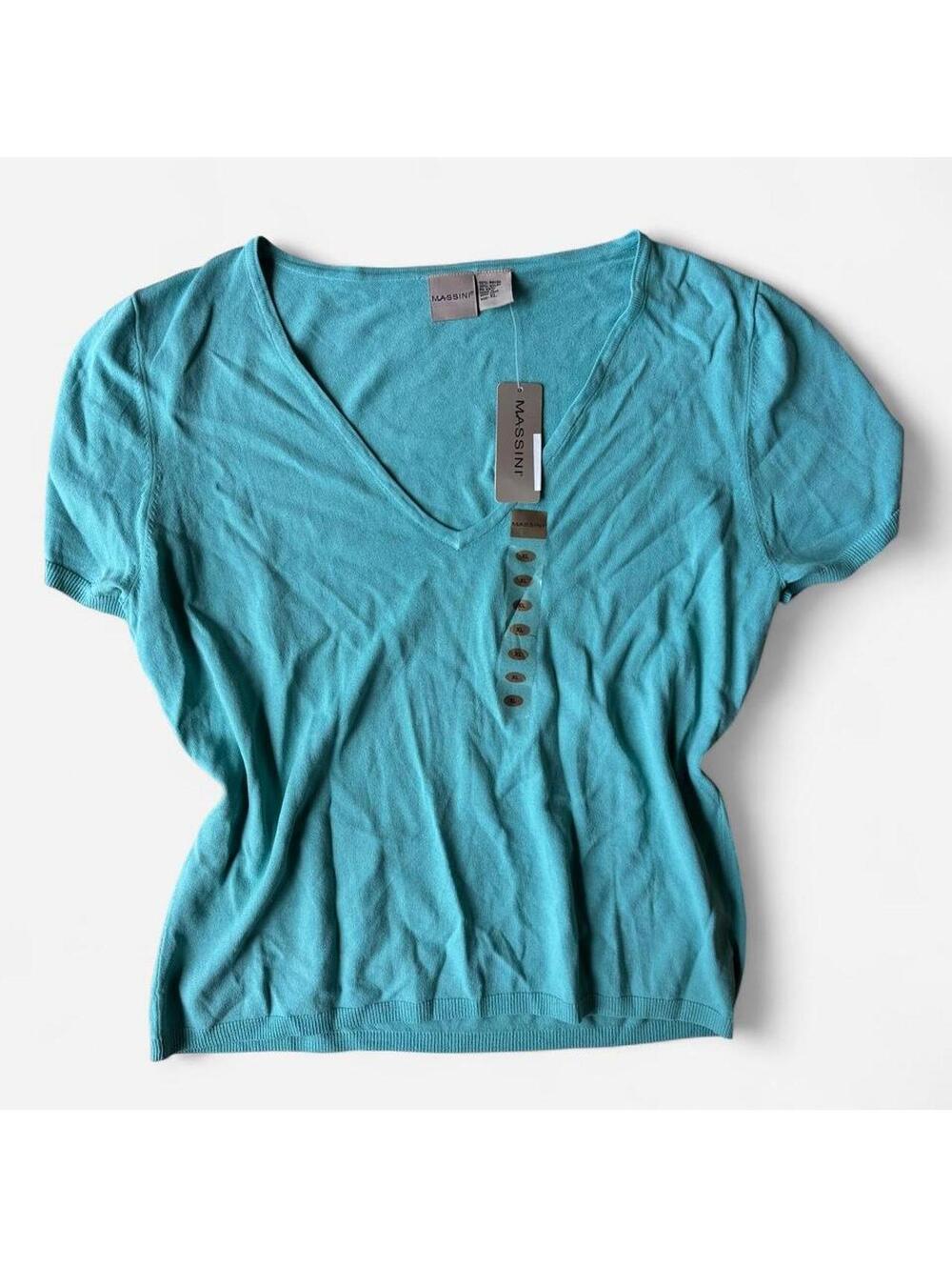 Vintage Massini teal top with tags